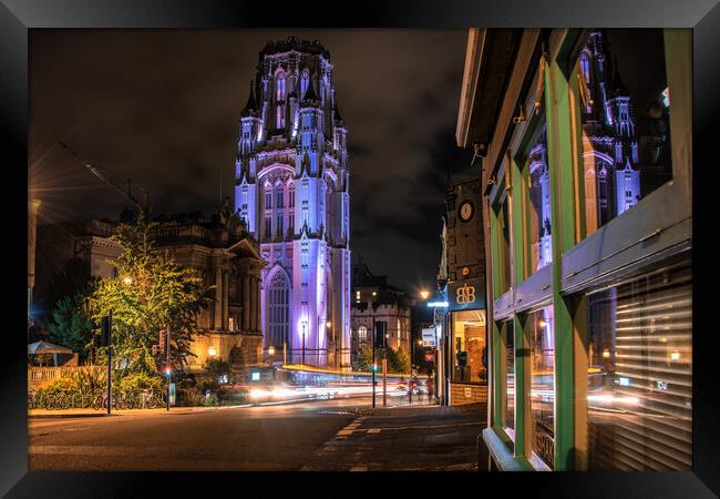 Road to Wills Memorial Building Tower Framed Print by Dean Merry