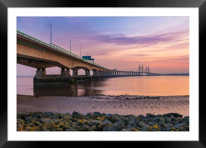 Second Severn Crossing   Framed Mounted Print by Dean Merry