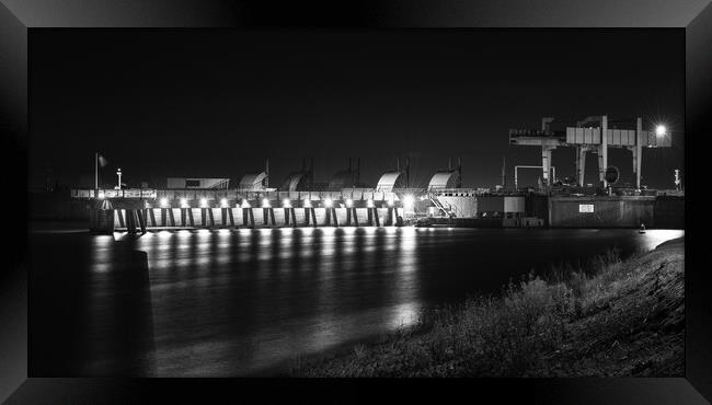 Cardiff Barrage  Framed Print by Dean Merry