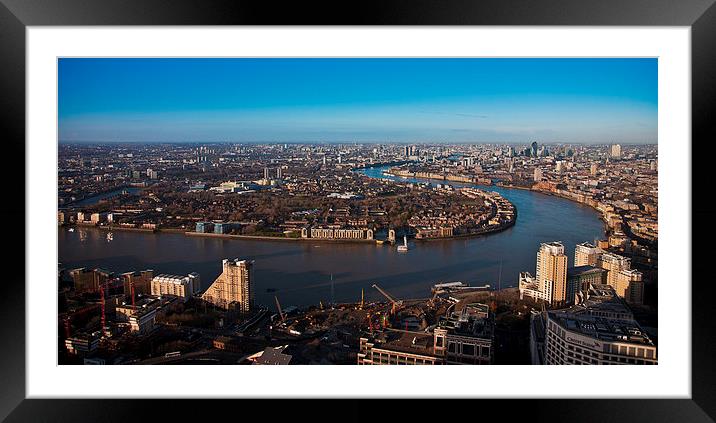 London skyline River Thames Framed Mounted Print by Patrick Langley