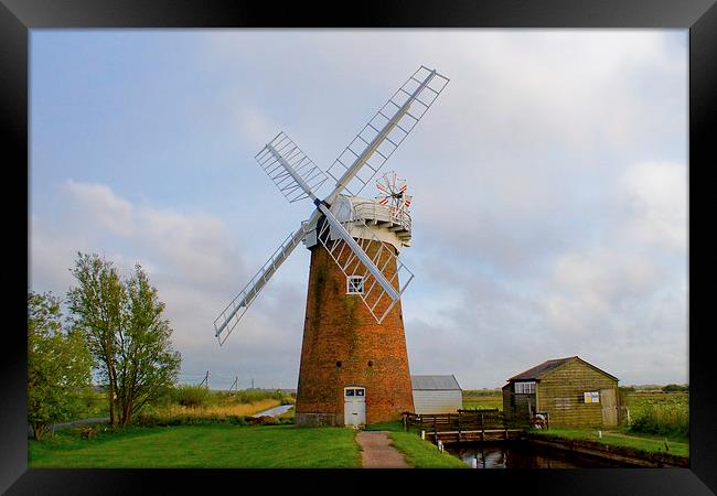 Horsey Wind Pump Framed Print by Christopher Hill