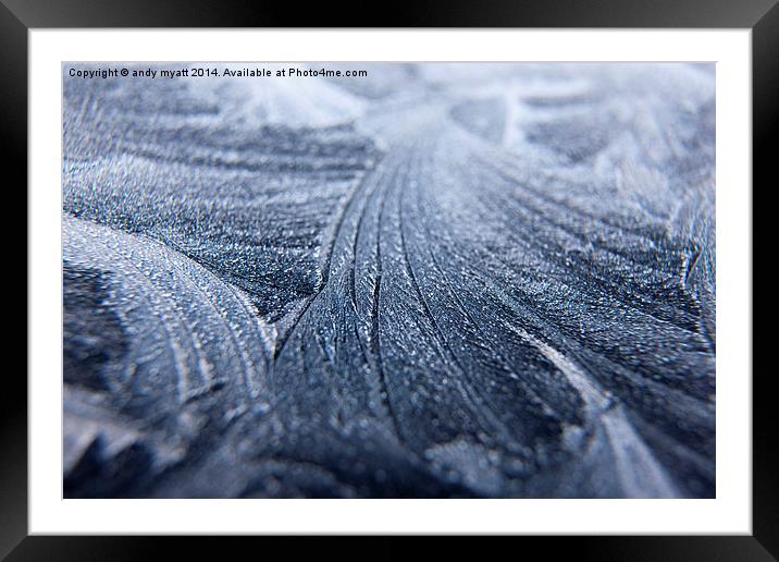 Frost Ice frozen Framed Mounted Print by andy myatt
