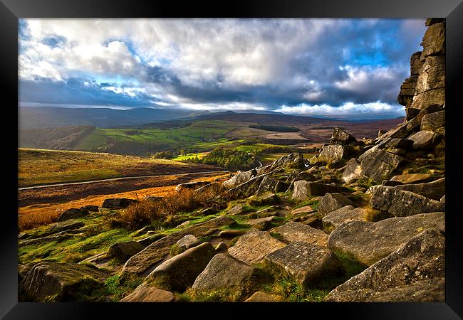 Stanage Edge The Peak District Framed Print by andy myatt