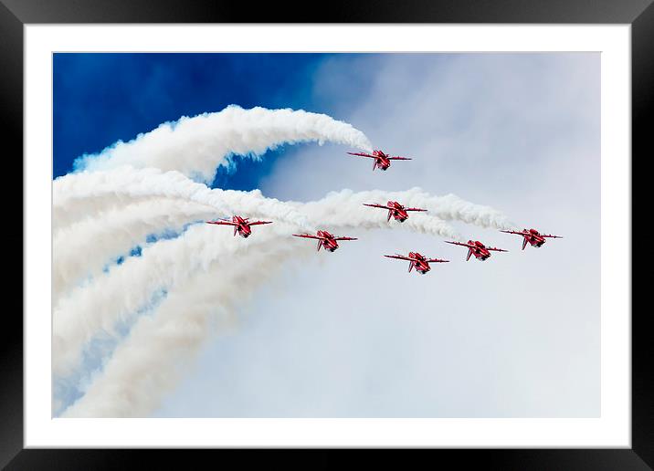The Red Arrows over the Top Framed Mounted Print by andy myatt