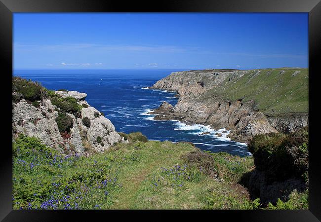 Lundy Coastline Framed Print by Michael Hopes