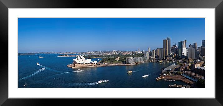Sydney Harbour in the afternoon sun Framed Mounted Print by David Clark