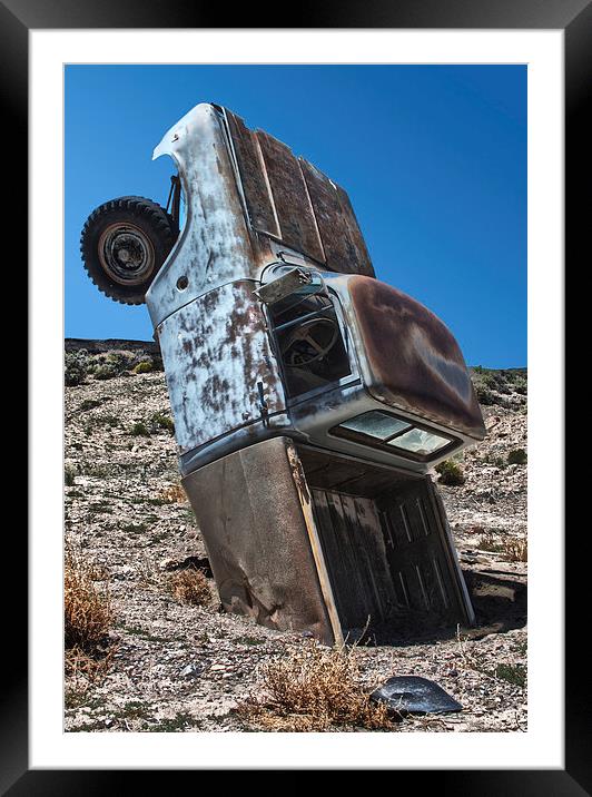 Old Truck in the Desert Framed Mounted Print by Levi Henley
