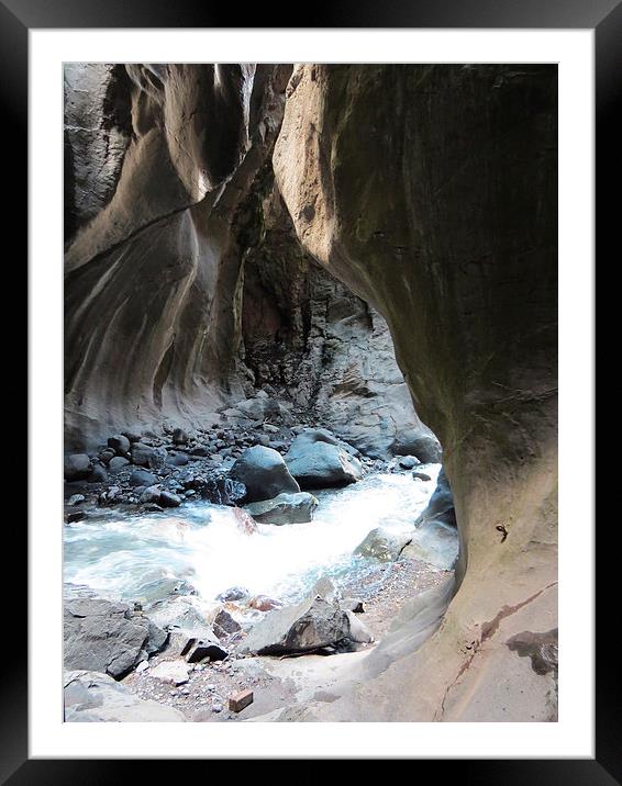  Box Canyon Ouray Framed Mounted Print by Angela Rowlands