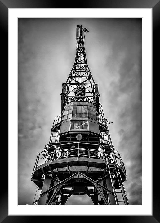  Big dockyard crane Framed Mounted Print by jim wardle