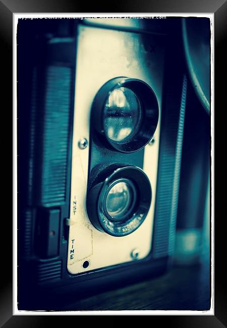 Old Twin Reflex Film Camera Framed Print by Edward Fielding