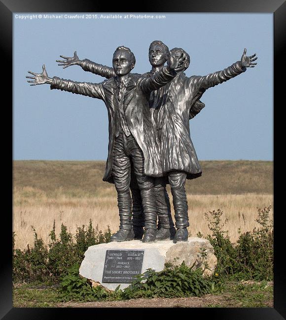  Short Brothers Statue, Shellness, Sheppey, Kent Framed Print by Michael Crawford