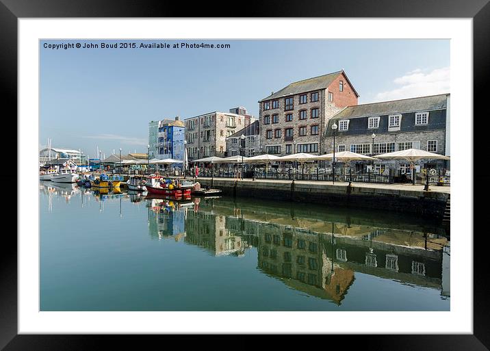  Plymouth The Barbican Framed Mounted Print by John Boud