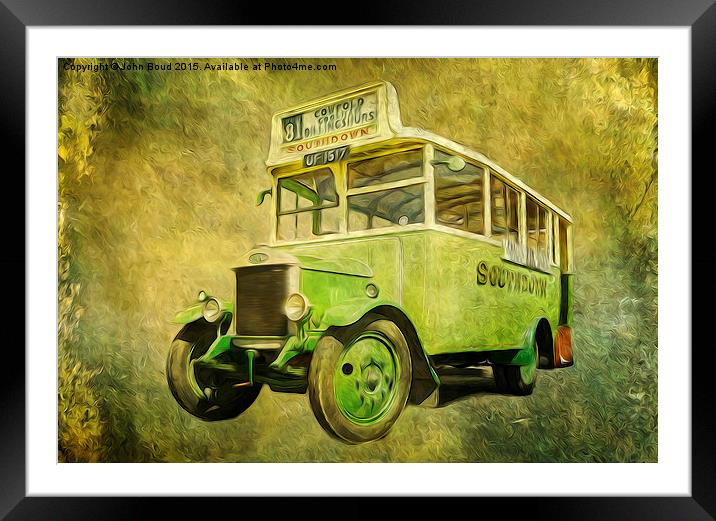 Dennis Bus from 1937 Framed Mounted Print by John Boud