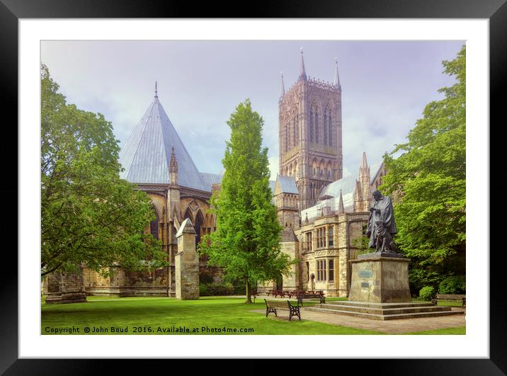 Lincoln Cathedral Alfred Lord Tennyson Framed Mounted Print by John Boud