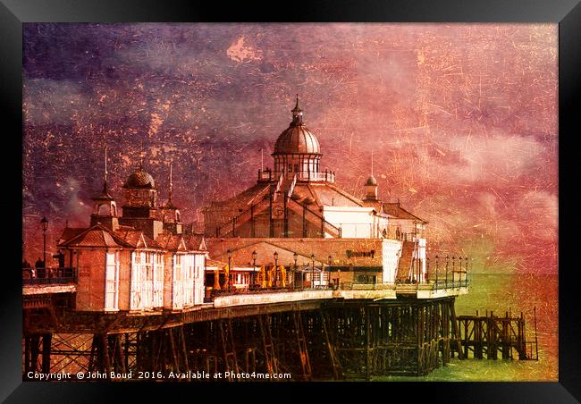 Eastbourne Pier Textured experiment 1 Framed Print by John Boud