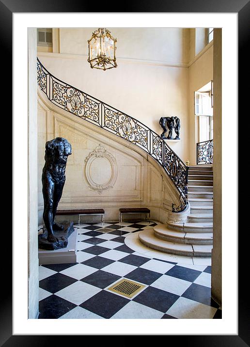 Rodin Staircase Framed Mounted Print by Brian Jannsen