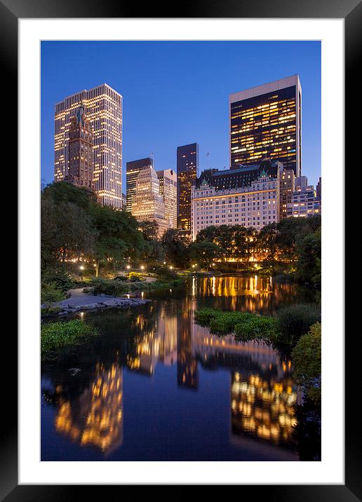 Central Park Twilight Framed Mounted Print by Brian Jannsen
