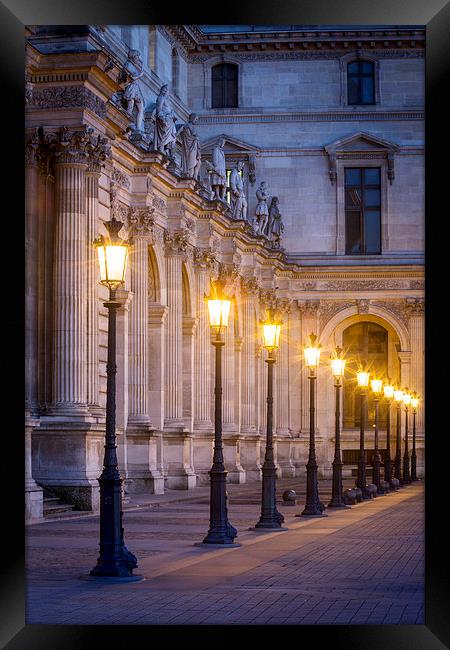 Louvre Lamps Paris Framed Print by Brian Jannsen