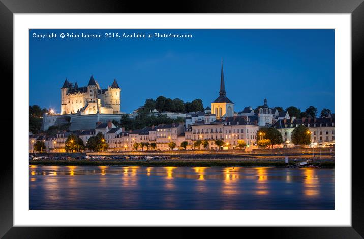 Saumur - Loire Valley France Framed Mounted Print by Brian Jannsen