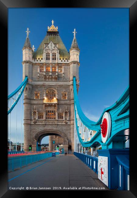 Tower Bridge - London Framed Print by Brian Jannsen