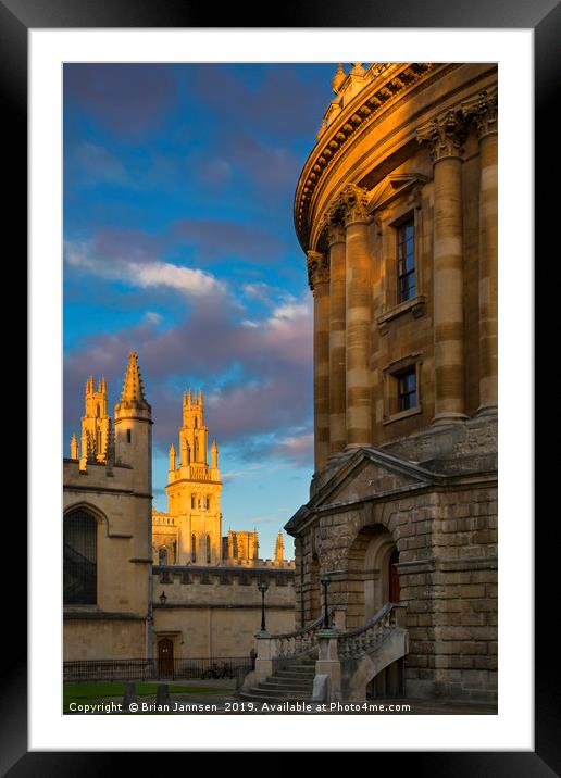 Radcliffe Camera - Oxford Framed Mounted Print by Brian Jannsen