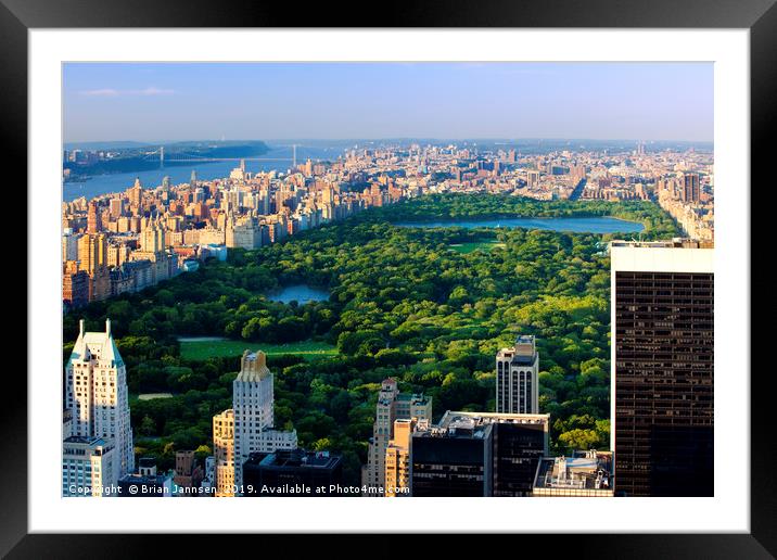 Central Park New York Framed Mounted Print by Brian Jannsen