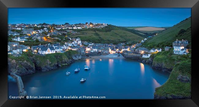 Port Isaac Evening Framed Print by Brian Jannsen