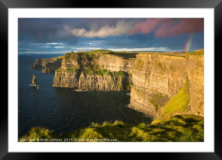 Cliffs of Moher Evening Framed Mounted Print by Brian Jannsen