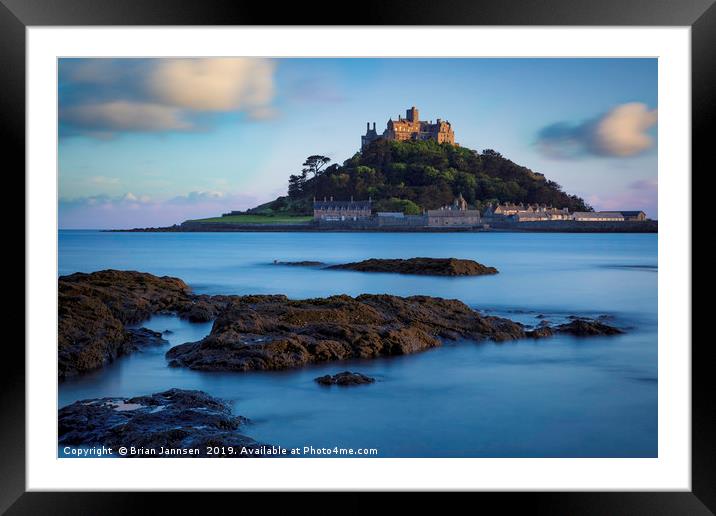 Twilight over Saint Michael's Mount Framed Mounted Print by Brian Jannsen
