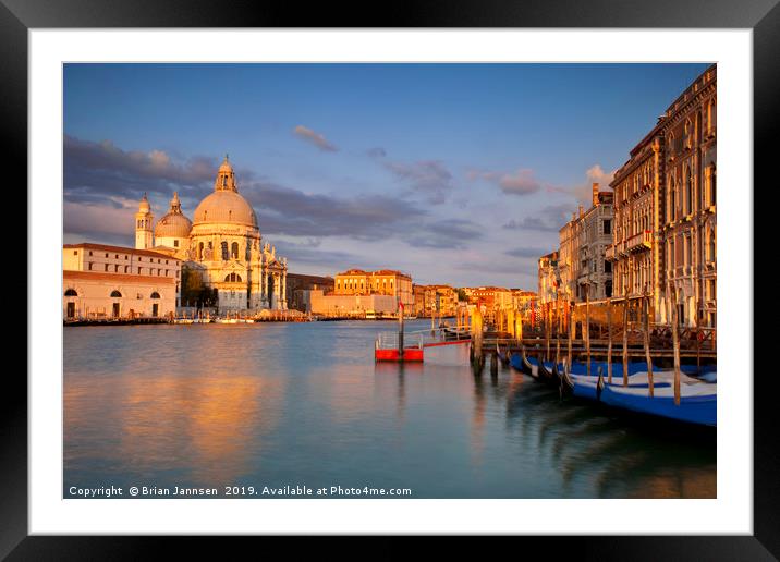 Sunrise over Venice Framed Mounted Print by Brian Jannsen