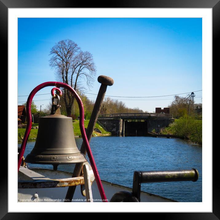 Waiting for a lock at Frise Framed Mounted Print by Ann Biddlecombe