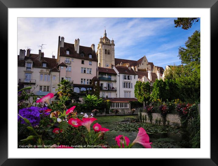 Dole town from the Ponds Framed Mounted Print by Ann Biddlecombe