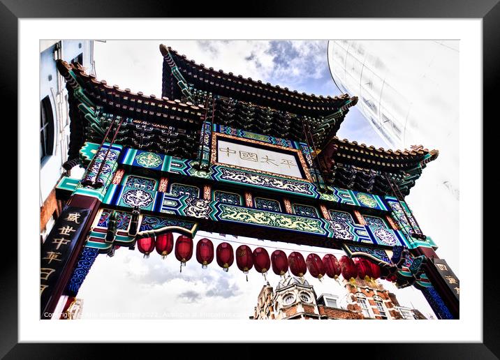 china town in London in light Framed Mounted Print by Ann Biddlecombe