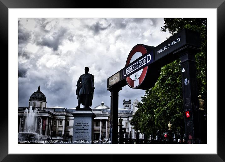 Charing Cross underground Framed Mounted Print by Ann Biddlecombe