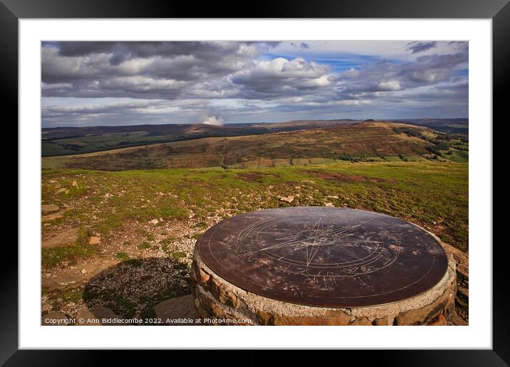 Lose hill in the peak district Framed Mounted Print by Ann Biddlecombe
