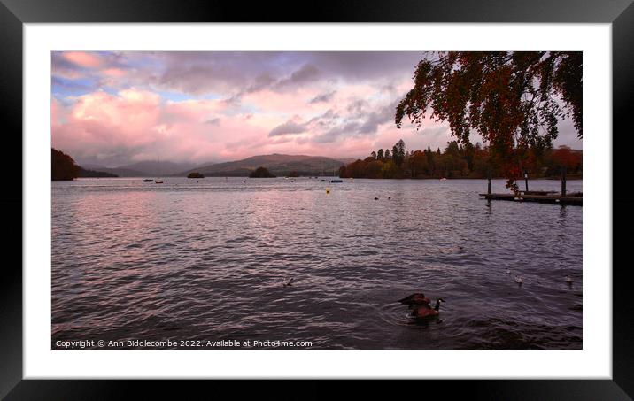 Lake windermere view Framed Mounted Print by Ann Biddlecombe