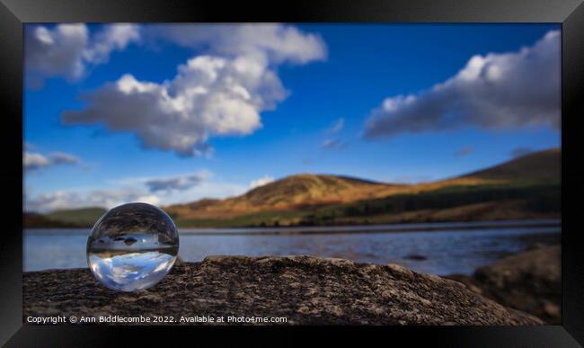 Sphere at Loch Doon Framed Print by Ann Biddlecombe