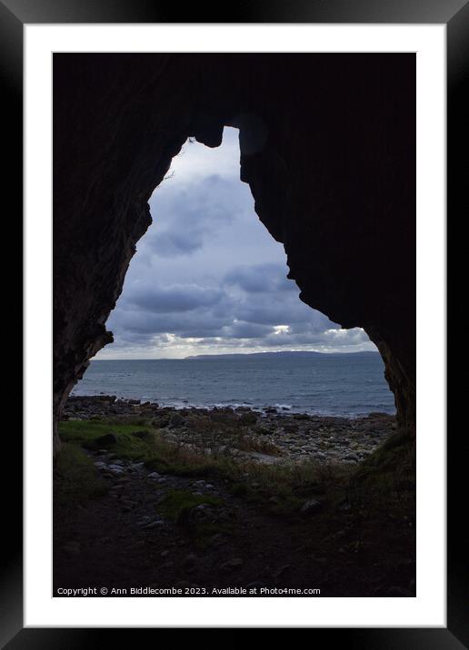 View from Kings cave on the isle of Arran Framed Mounted Print by Ann Biddlecombe