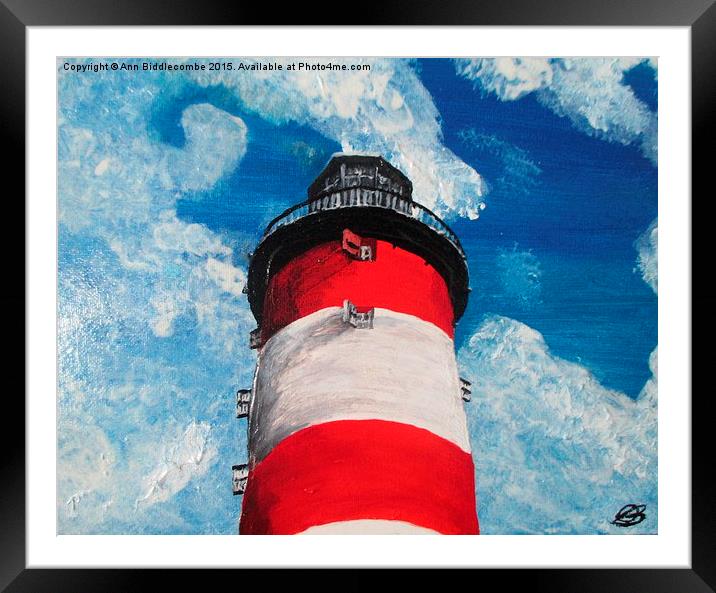  The Lighthouse Framed Mounted Print by Ann Biddlecombe
