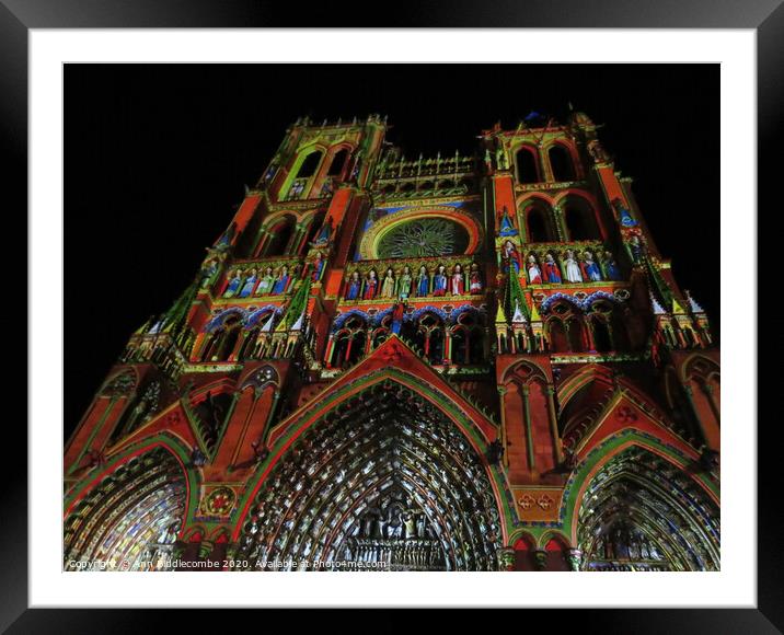Amiens Cathedral in light Framed Mounted Print by Ann Biddlecombe