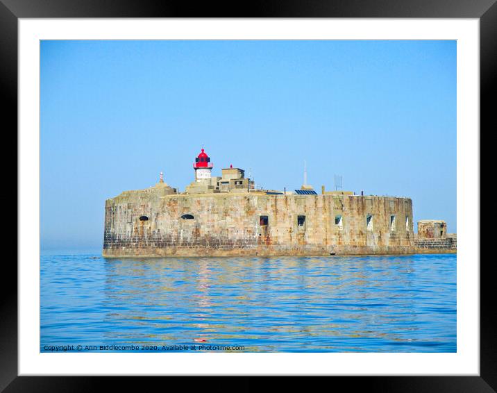 Cherbourg Fort  Framed Mounted Print by Ann Biddlecombe