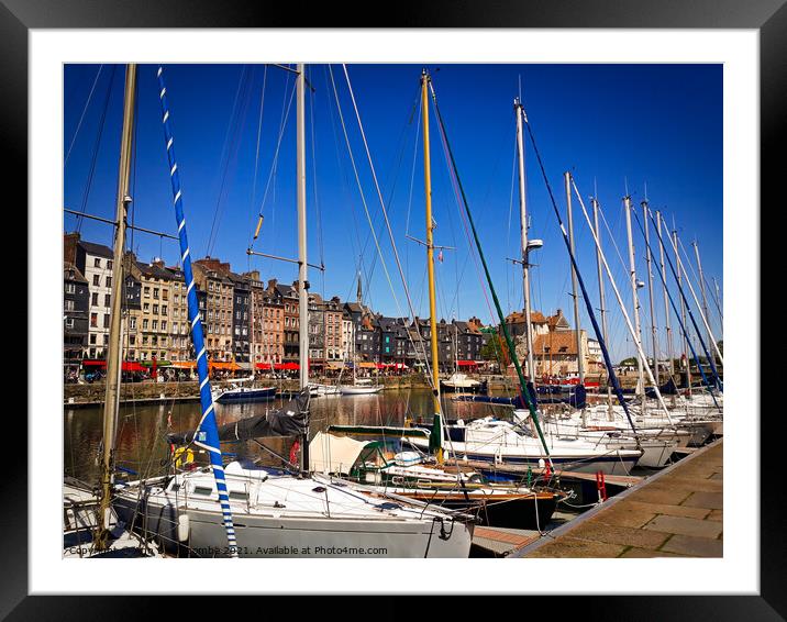 Honfleur Harbour France Framed Mounted Print by Ann Biddlecombe