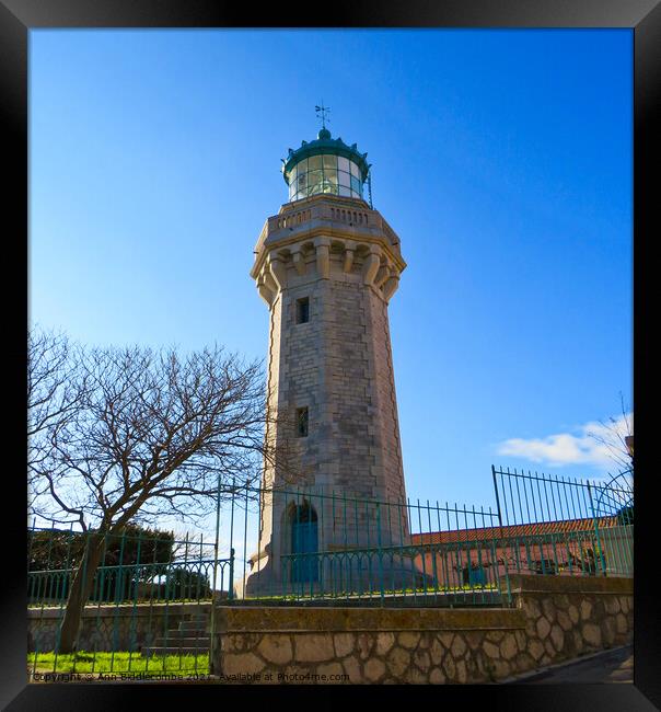 St Clair lighthouse Framed Print by Ann Biddlecombe