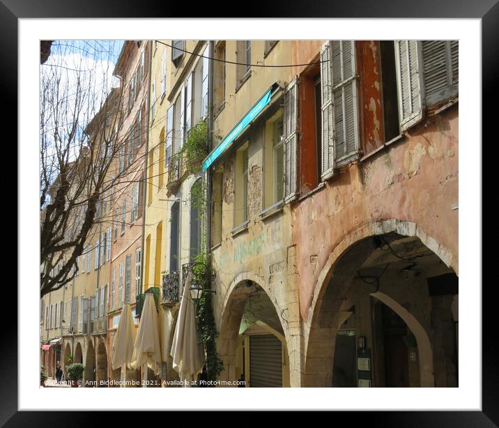 Arches in Grasse Framed Mounted Print by Ann Biddlecombe
