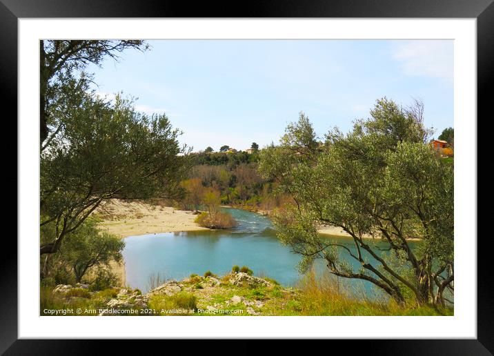 A view from Pont du Diable - Devils Bridge  Framed Mounted Print by Ann Biddlecombe