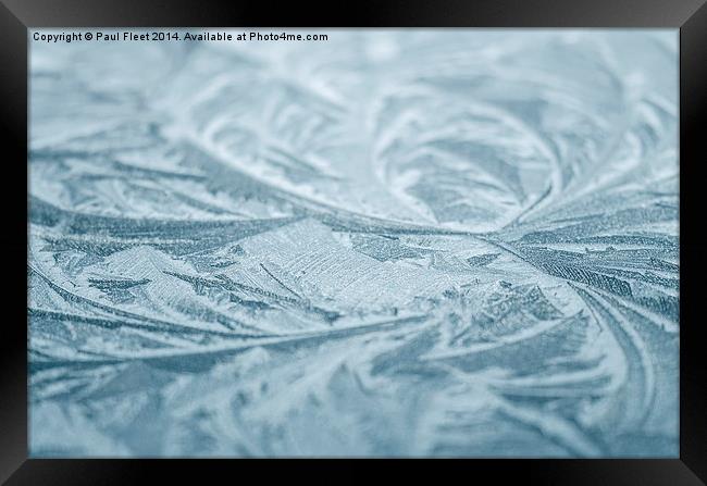 Ice crystal background Framed Print by Paul Fleet