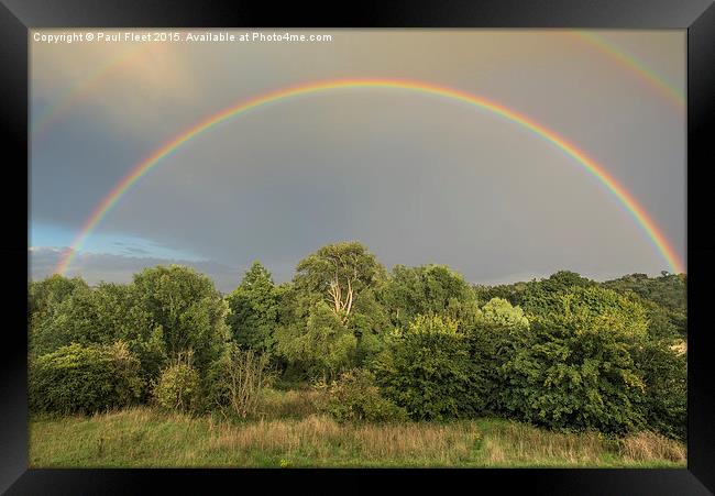Double Rainbow Framed Print by Paul Fleet