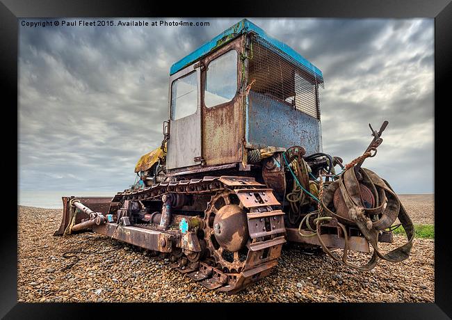 Beach bulldozer Framed Print by Paul Fleet