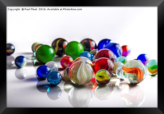 Group of Marbles Framed Print by Paul Fleet