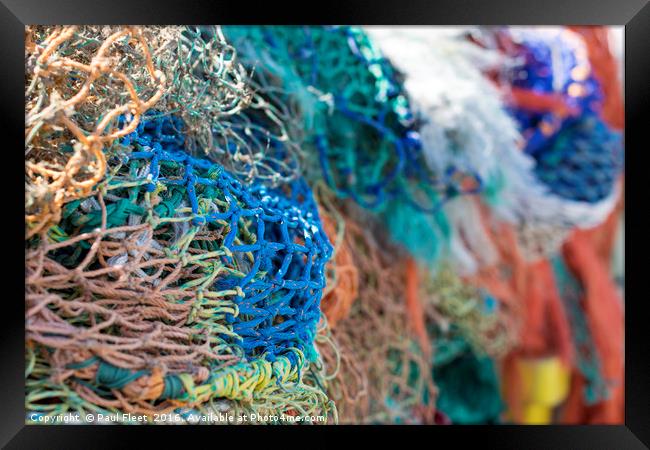 Colorful Fishing Nets Framed Print by Paul Fleet